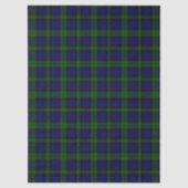 Papier Mousseline Black Watch Tartan bleu vert Plaid (Recto)