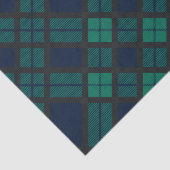 Papier Mousseline Black Watch Tartan Plaid Classic Blue Green (Détail)