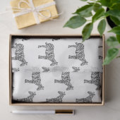 Papier Mousseline Black White Enk Zebra Safari Zoo Animaux (Cadeau)