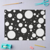 Papier Mousseline Black White Polka Dots Funky Pattern Decoupage (Artisanat)