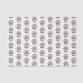 Papier Mousseline Black White Stripes Ornament Christmas (Recto)