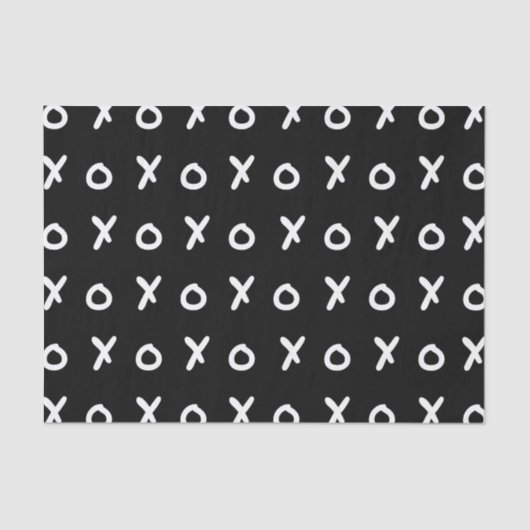 Papier Mousseline Black & White X O XO X&O's Trendy Cute (Recto)