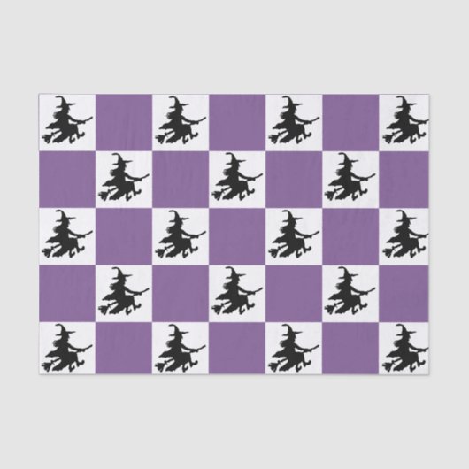 Papier Mousseline Black Witches Checkered (Recto)