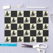 Papier Mousseline Black Witches Checkered (Artisanat)
