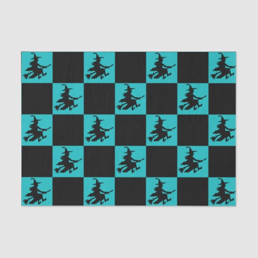 Papier Mousseline Black Witches Checkered (Recto)