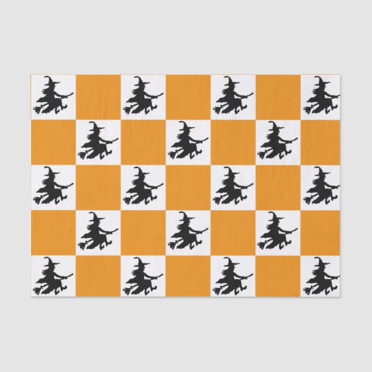 Papier Mousseline Black Witches Checkered (Recto)