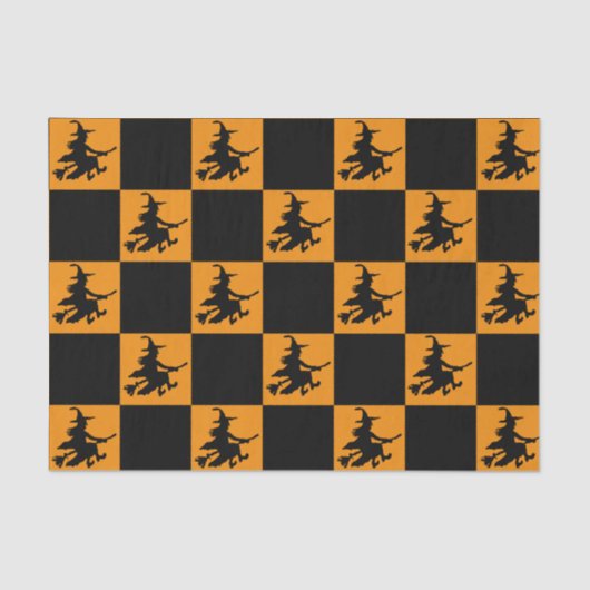 Papier Mousseline Black Witches Checkered (Recto)