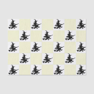 Papier Mousseline Black Witches Checkered