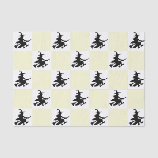 Papier Mousseline Black Witches Checkered (Recto)