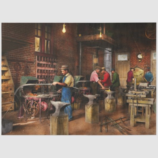 Papier Mousseline Blacksmith - École de forgeron 1899 (Recto)