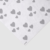 Papier Mousseline Blanc aux coeurs argentés (Détail)