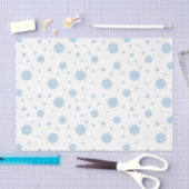 Papier Mousseline Blanc avec des points bleus (Artisanat)