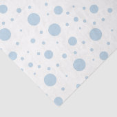 Papier Mousseline Blanc avec des points bleus (Détail)