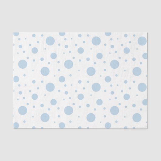 Papier Mousseline Blanc avec des points bleus (Recto)