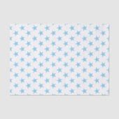 Papier Mousseline Blanc avec étoiles bleues (Recto)