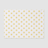 Papier Mousseline Blanc avec étoiles or (Recto)