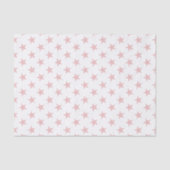 Papier Mousseline Blanc avec étoiles roses (Recto)
