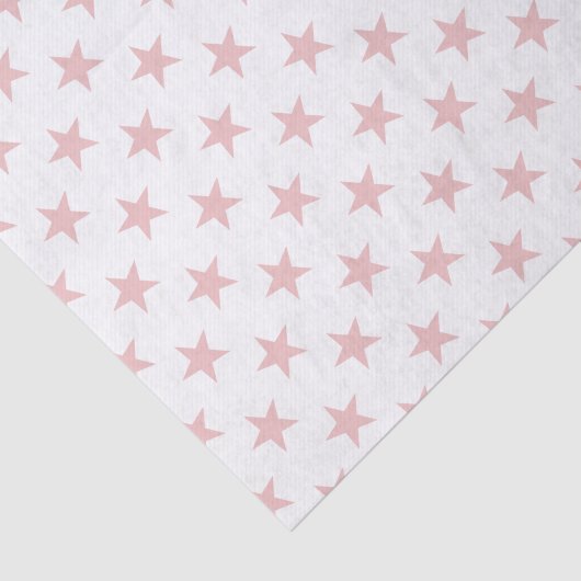 Papier Mousseline Blanc avec étoiles roses (Détail)