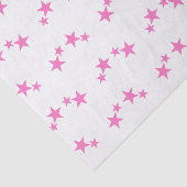 Papier Mousseline Blanc avec étoiles roses chaudes (Détail)