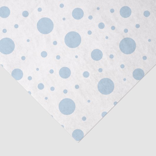 Papier Mousseline Blanc avec points bleus (Détail)