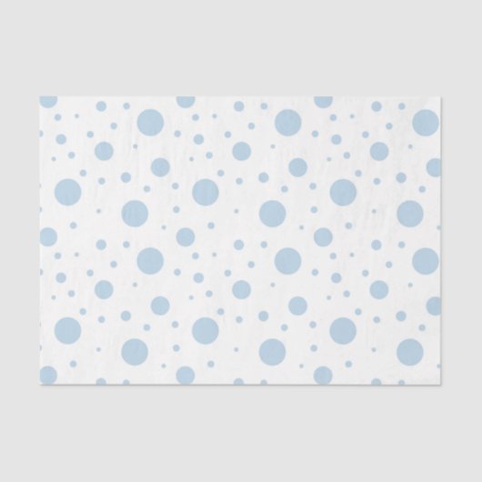 Papier Mousseline Blanc avec points bleus (Recto)