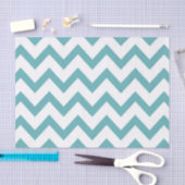 Papier Mousseline Blanc Chevron d'Aqua (Artisanat)