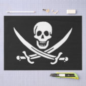 Papier Mousseline Blanc, Drapeau Pirate Calico Jack, Crâne & Cutlass (Artisanat)