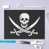 Papier Mousseline Blanc, Drapeau Pirate Calico Jack, Crâne & Cutlass (Artisanat)