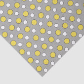 Papier Mousseline Blanc jaune et gris avec pois (Détail)
