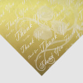 Papier Mousseline blanc, or, argent, merci, fleurs, floral, (Détail)