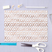 Papier Mousseline Blanc Rose Gold XOXO (Artisanat)
