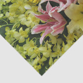 Papier Mousseline blanc + rose, vert + violet, fleur + fleurs, comme (Détail)