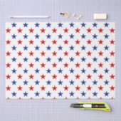 Papier Mousseline Blanc rouge et bleu 4 juillet (Artisanat)