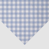 Papier Mousseline Blanc Shabby Chic Gingham Bleu Glace Clair (Détail)