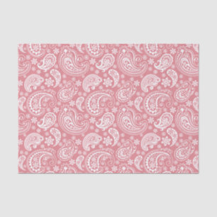 Papier Mousseline Blanc Vintage Paisley sur Arrière - plan rose