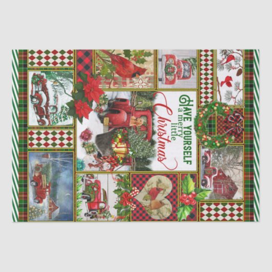 Papier Mousseline Blanche Personnalisée, Ayez-Vous Un Joyeux Joyeux (Recto)