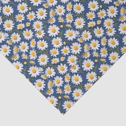 Papier Mousseline Blancs anglais sur bleu foncé (Détail)