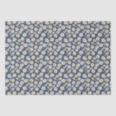 Papier Mousseline Blancs anglais sur bleu foncé (Recto)