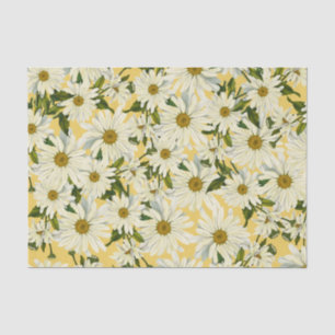 Papier Mousseline Blancs Daisy Fleur Jaune Bright Party