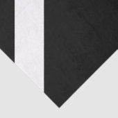 Papier Mousseline Blancs et Chevrons sur Noir avec Monogramme (Détail)