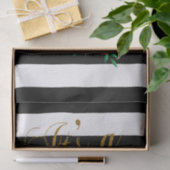 Papier Mousseline Blancs et Noirs à la floraison rose| Petite fille (Cadeau)