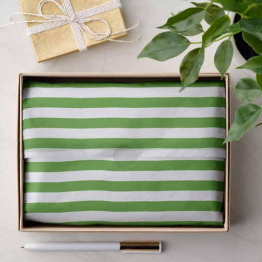 Papier Mousseline Blancs et verts (Cadeau)