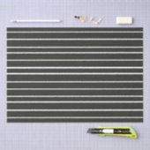 Papier Mousseline Blancs horizontaux noirs (Artisanat)