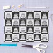 Papier Mousseline Blancs noir À damiers bloc (Artisanat)