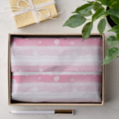 Papier Mousseline Blancs roses de Noël (Cadeau)