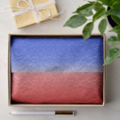 Papier Mousseline Blancs rouges et Bleus (Cadeau)