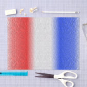 Papier Mousseline Blancs rouges et Bleus (Artisanat)