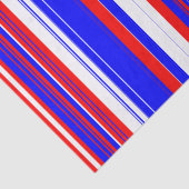 Papier Mousseline Blancs rouges et bleus (Détail)
