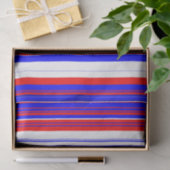 Papier Mousseline Blancs rouges et bleus (Cadeau)