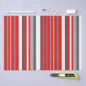 Papier Mousseline Blancs rouges et gris (Artisanat)